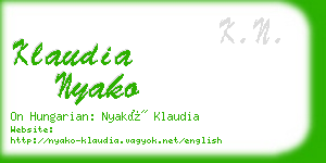 klaudia nyako business card